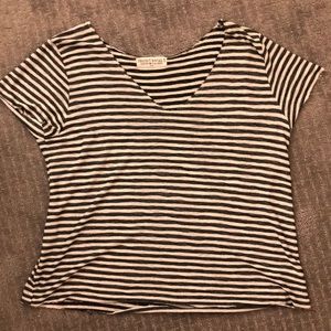 Black and white striped top
